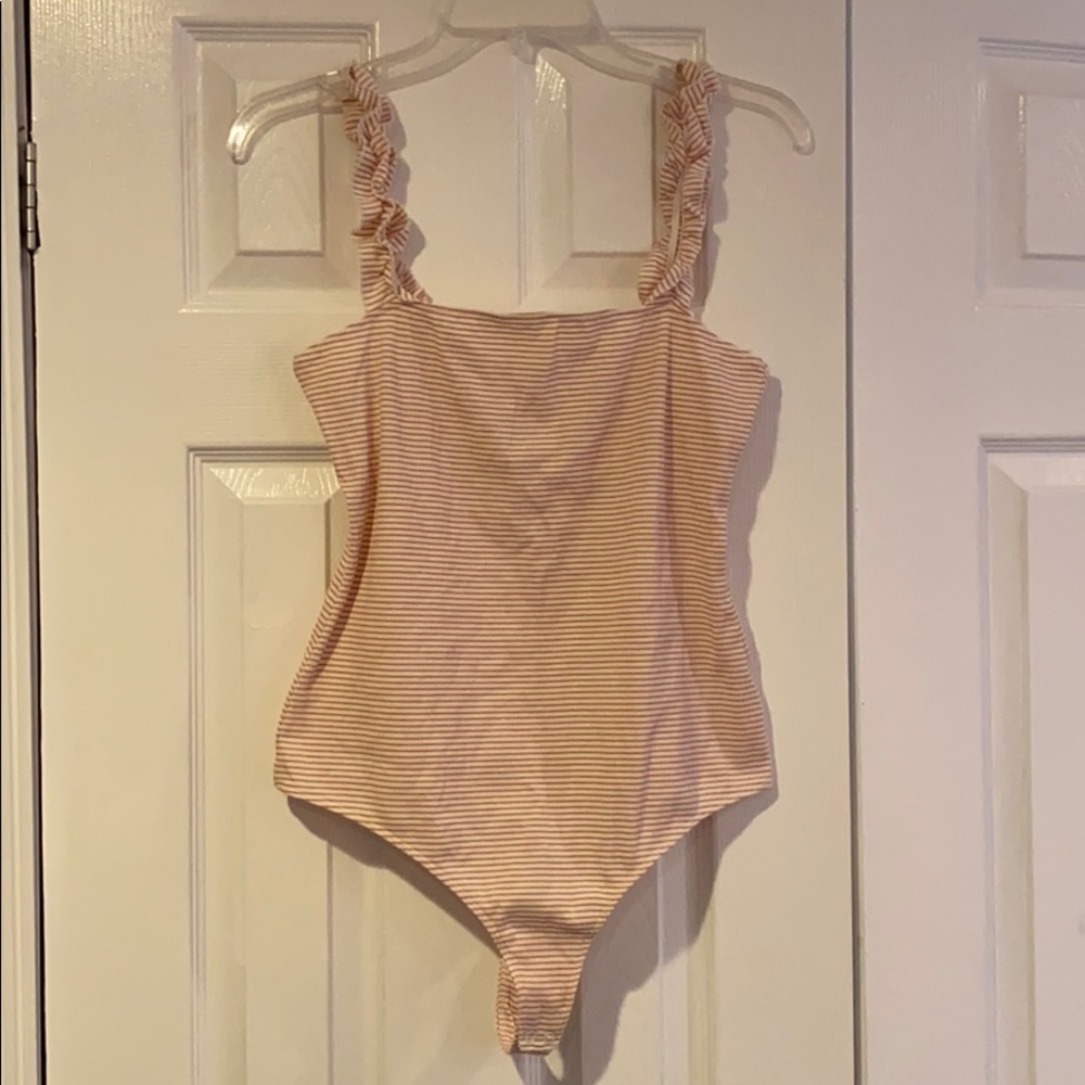 NEW ruffle strap bodysuit